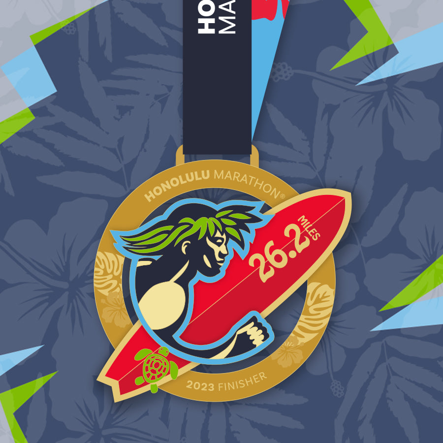 2023 Virtual Honolulu Marathon Medals